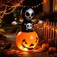 thumbnail image 6 of ICQOVD Halloween Inflatable Pumpkin Skull Light,Waterproof LED Halloween Decoration for Yard,Lawn,Garden,Porch and Outdoor Party Decor, 6 of 7