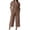 Coffee, variant on asjyhkr 2 Piece Sets for Women Casual Short Sleeve Button down Shirts Wide Leg Cropped Pants Summer Dailywear Comfy Outfits(X-Large,Yellow)