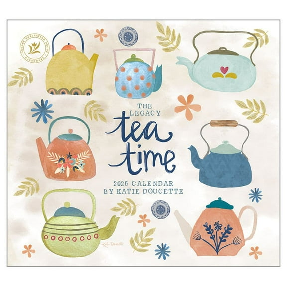 Legacy Publishing Group, Tea Time 2026 Wall Calendar, 13.38'' X 12.13'', 12-Month Calendar with Perfect Binding