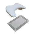 thumbnail image 3 of HILABEE PU Cuir U Forme Accoudoir Confortable Portable Professionnel avec Mat Manucure Blanc avec Mat Gris, 3 of 9