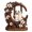 Dark Walnut, variant on Halloween Ghost Couple Wooden Ornament, Bride and Groom Moon Swing Tabletop Decor, Spooky Cute Romantic Gothic Anniversary Wedding Gift for Desk Shelf Mantel
