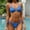 02Blue, variant on Hicidod Women's Bikini Swimsuits Sexy Halter Push Up Swimwear Triangle Beach Trendy Bathing Suit 2 Piece Tie String Thong