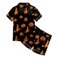 thumbnail image 4 of OJSFQUFP Girls Shorts Set Toddler Short Sleeve Print Shirts Tops Pants Outfits Button, 4 of 6