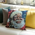 thumbnail image 4 of BANET  Black Santas Throw Pillow Covers African American Santa Claus Cushion Couch Cover for Living Room, Christmas Pillowcase Short Plush Cushion Case 22x22in, 4 of 6