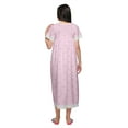 thumbnail image 3 of Moomaya Printed Sleepwear Cotton Ruffled Border Womens Maxi Nightdress, 3 of 6