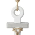 thumbnail image 4 of DecMode White Wooden Anchor Wall Decor with Hanging Rope, 4 of 9
