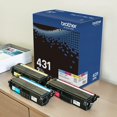 thumbnail image 3 of Brother TN-431C TN-431M TN-431Y DCP-L8410 HL-L8260 L8360 MFC-L8610 L8690 L8900 Toner Cartridge Set (Cyan Magenta Yellow, 3-Pack) in Retail Packaging, 3 of 4