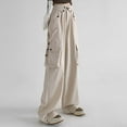 thumbnail image 3 of Women's Casual Pants High Waisted Loose Fit Wide Leg Trousers for Comfortable Everyday Use in All Seasons, 3 of 5