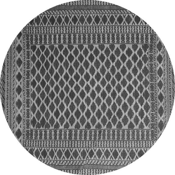 Ahgly Company Indoor Round Southwestern Gray Country Area Rugs, 3' Round