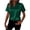 Green, variant on Satin Tops for Women Business Office Silk Short Sleeve Casual Dressy Blouse Work Shirts Womens Clothes