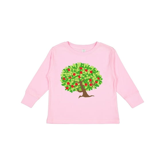 Inktastic Apples in Tree Boys or Girls Long Sleeve Toddler T-Shirt