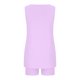 thumbnail image 4 of Conjuntos de trajes de mujer de talla grande, trajes de 2 piezas, Tops sueltos sin mangas, pantalones cortos de motorista con cuello en U ajustados informales, conjuntos de chándal Odeerbi ODB-2, 4 of 6