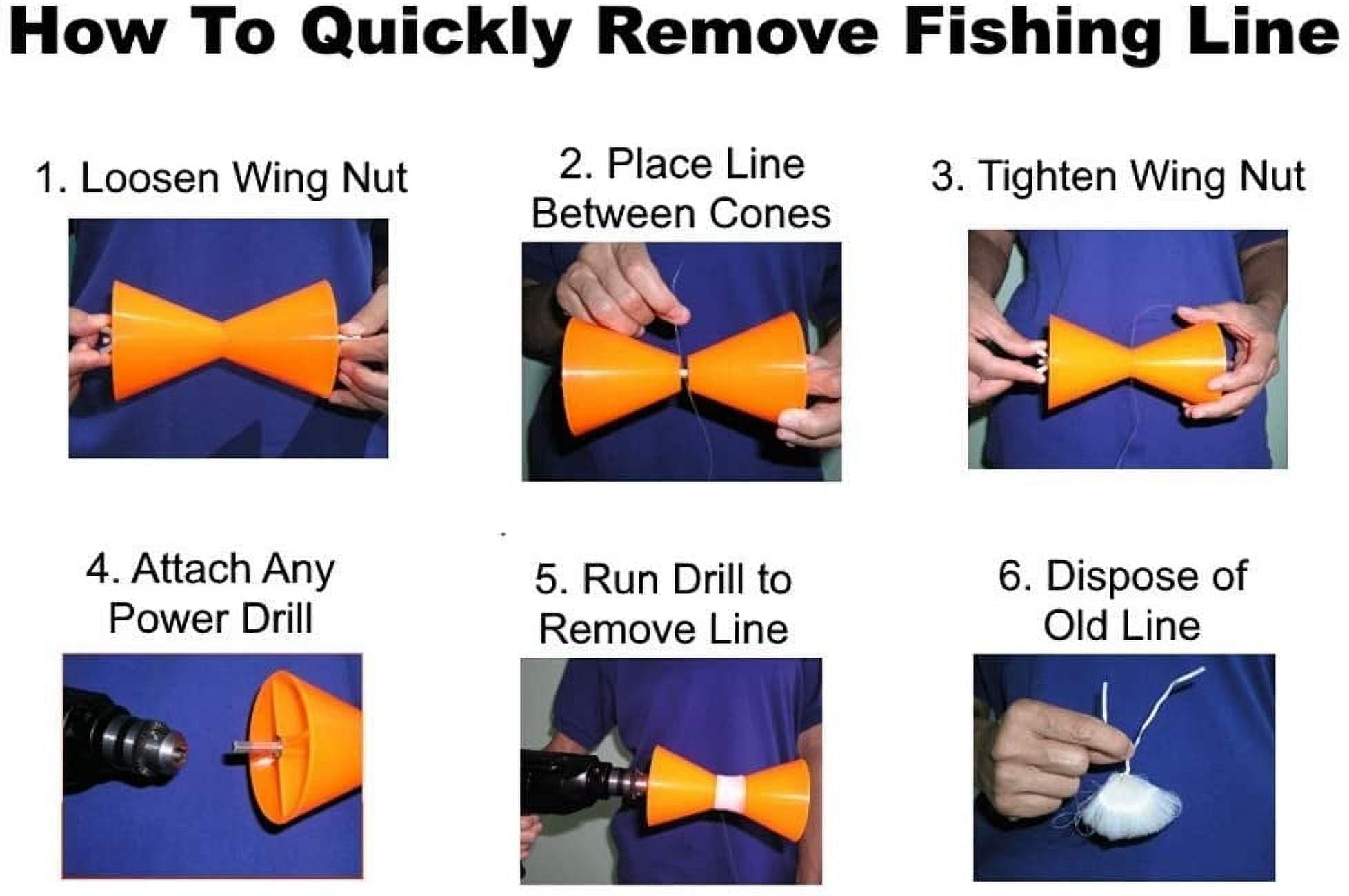 LineOff Easy Quick Fishing Line Stripper, Line Remover, Line Winder, Line  Spooler 