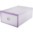 thumbnail image 4 of Shoe Storage Box Shoe Organizer Closet Organizers and Storage Storage Boxes Foldable Shoe Box Organizer Shoe Storage Bag Box Double Plastic Purple, 4 of 7
