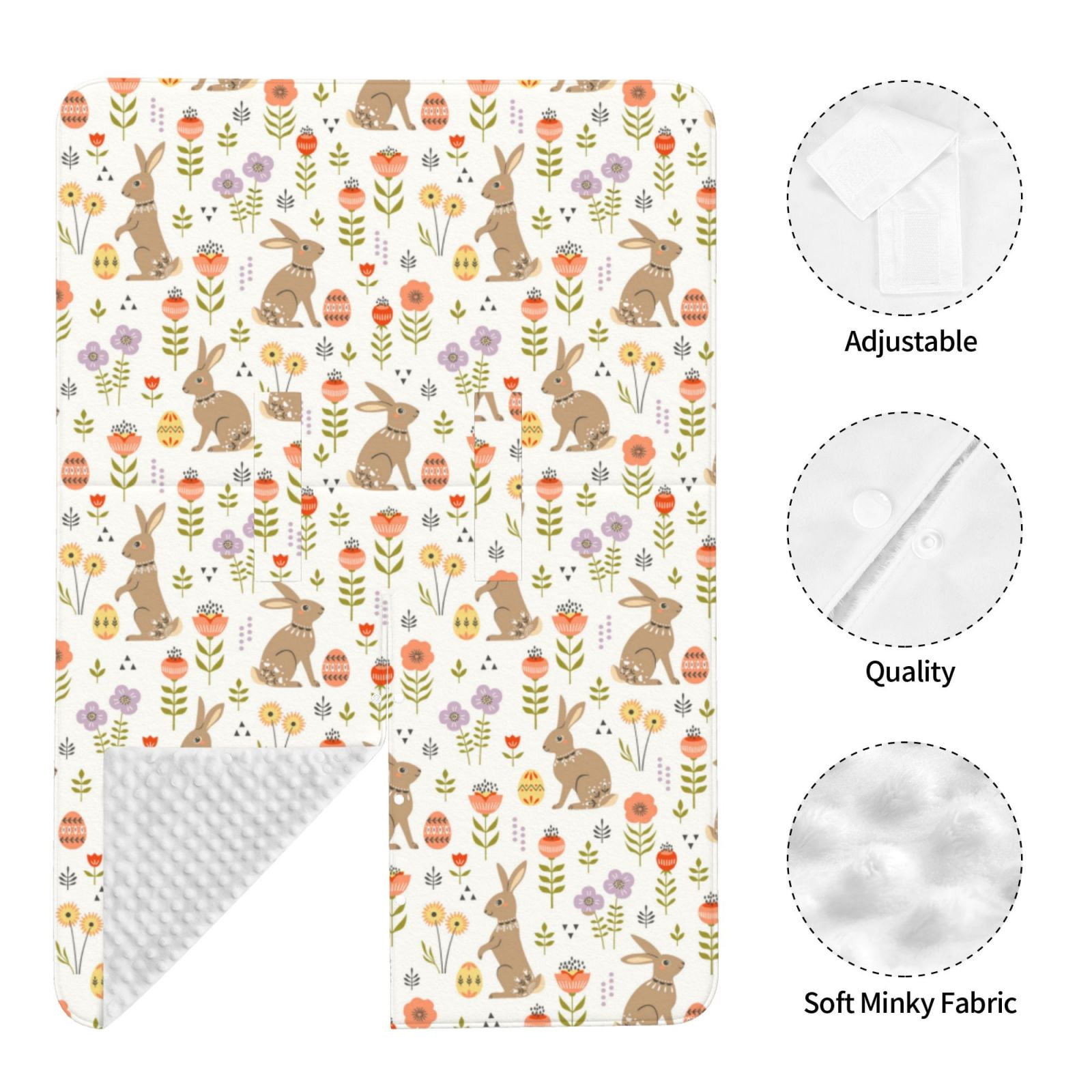 Car Seat Cover Baby - Bohemian Cute Rabbit Flower_B Breathable Infant Car Seat Cover for Baby Carseat, Lightweight Comfort Baby Essentials Must Haves Newborn Stuff for Girl Boy