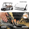 thumbnail image 6 of Uourmeti Golf Cart Seat Covers Easy to Install Warp Knitted Terry Cloth, Compatible with Summer Club Car Golf Cart, for 2-Seat Golf Carts EZGO TXT RXV, Black Marble, 6 of 8