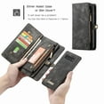 thumbnail image 4 of Samsung Galaxy S10 Plus Wallet Case - Dteck Premium Leather Zipper Purse Detachable Magnetic Flip Case S10 Plus Shockproof Cell Phone Case with Credit Card Slots, Black, 4 of 7