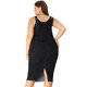 thumbnail image 5 of Vestido de mujer de talgrande con tirantes ajustables y abertuen espalNegro 1X, 5 of 6