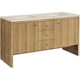 thumbnail image 2 of James Martin Vanities 60" Double Vanity, Light Natural Oak w/ 3 CM Eternal Marfil Top, 2 of 6