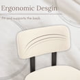 thumbnail image 4 of Dayalane 26" Modern Counter Stools Set of 2, Upholstered Chenille Bar Stools with Metal Legs, Curved Back Barstools for Kitchen Island, Home Pub,Dining Room, Beige, 4 of 9