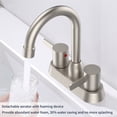 thumbnail image 2 of Tcbosik Brushed Nickel Bathroom Faucets, 2 Handle Bathroom Sink Faucet, Centerset Bathroom Sink Faucet for 3 Hole (Pop-up Drain and Hose Not Included), 2 of 6