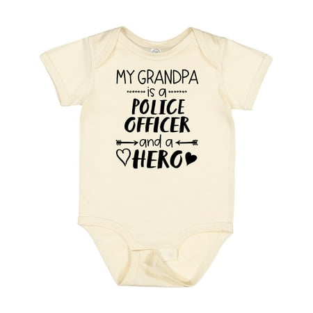 

Inktastic My Grandpa is a Police Officer and a Hero Gift Baby Boy or Baby Girl Bodysuit