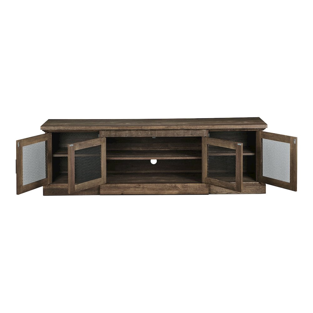 Furniture of America Einez Transitional Wood 6-Shelf TV Stand in