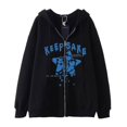 thumbnail image 4 of Dark hip-hop gótico Harajuku Y2k estrella impresa cremallera Sudadera con capucha hombres y mujeres Harajuku chaqueta sudadera, 4 of 4