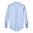 thumbnail image 5 of Devon & Jones DG520 Men's Crown Collection Glen Plaid Woven Dress Shirt-White/ Light French Blue-XL, 5 of 5