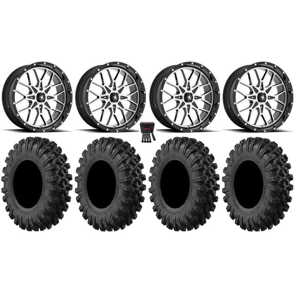 MSA Portal 18" Wheels Machined 40" MotoRavage XL Tires Polaris RZR XP 1000 / PRO XP / Ranger XP 900/1000