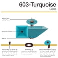 thumbnail image 3 of MR Direct  603 Turquoise Colored Glass Vessel Sink, with Oil-Rubbed Bronze Vessel Faucet, Sink Ring, and Vessel Pop-up Drain, 3 of 5