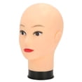 thumbnail image 1 of Display Head Bald Mannequin Head Makeup Practice Mannequin Head Bald Mannequin Head Makeup Training Practice Hat  Display Mannequin Head Black Basewith Makeup, 1 of 8