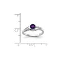 thumbnail image 2 of 1/3 Carat (Ctw) Amethyst Ring in Sterling Silver with Diamond Accent, 2 of 5