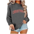 thumbnail image 5 of Amzcrzy Chandail pour Femmes Noël Mode pour Femmes T-Shirt à Manches Longues à Col Rond Imprimé Blouse Ample Chandails Sans Capuche Chandail de Noël Chandails à Manches Longues pour Femmes 2TG, 5 of 5