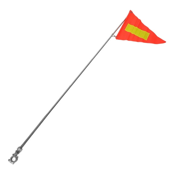 HEMOTON Adjustable Safety Flag Pole for Bike Golf Cart Stroller Trailer 1 Set Reflective Telescopic Flag