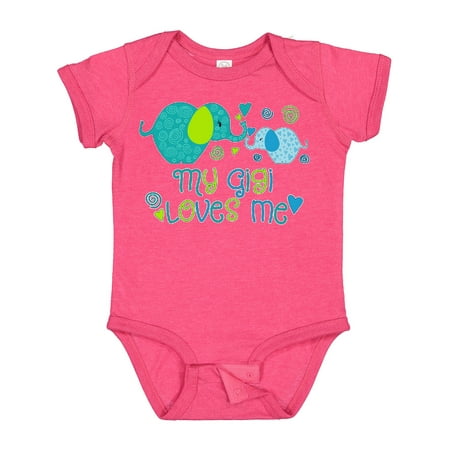 

Inktastic My Gigi Loves Me- Cute Elephants Gift Baby Boy or Baby Girl Bodysuit