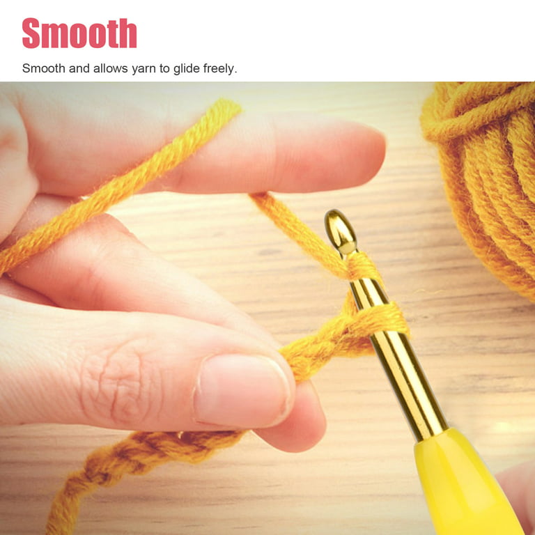 9pcs Ergonomic Crochet Hook Set, EEEkit 2-6mm Colorful Plastic Handle  Crochet Hooks Needles Kit for DIY Hand Knitting