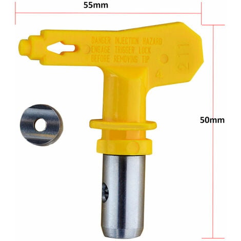 thumbnail image 3 of Accesorio de boquilla de pistola resistente al desgaste de boquilla de pulverizador sin aire eléctrico de alta presión, modelo 517 amarillo, 3 of 5