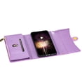 thumbnail image 3 of Decase Phone Case for Google Pixel 9 / 9 Pro Wallet Cover with Wrist Strap Leather Flip Zipper Credit Card Holder Accessories Slot Stand Cell Women Girls Men,Purple, 3 of 7