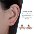 thumbnail image 4 of Qarigey 5 piezas de aretes de circón para niñas hermosas, accesorio de moda, aretes pequeños, regalo de festival, vestido femenino, adorno blanco S Ropa, zapatos y accesorios Miscelánea Oro rosa L Qarigey AP009683-12B, 4 of 6
