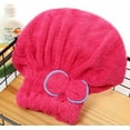 thumbnail image 2 of Turban en Polaire Corail Rose Vif Absorbant pour Femmes Adultes Séchage Rapide, 2 of 4