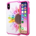 thumbnail image 2 of For Apple Phone Xs/10/X Case Hybrid Dual Layer Silicone Protective Case Cover - (Sun Flower), 2 of 4