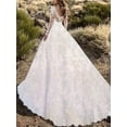 thumbnail image 3 of Vestido de Novia Casa de los Tesoros Encaje Manga Larga Cuello V, 3 of 4
