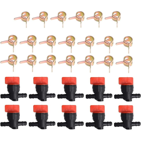 ALL-CARB 1/4 Inline Gas Fuel Cut off Shut Off Valve Replacement for 493960 494768 698183 (Pack of 10)