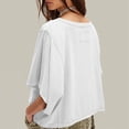 thumbnail image 4 of Czanzd Women's Oversized Cotton Short Sleeve T Shirt,White,XXL, 4 of 7