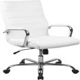 High Back LeatherSoft Executive Swivel Office Chair Rose Gold Frame/Arms
