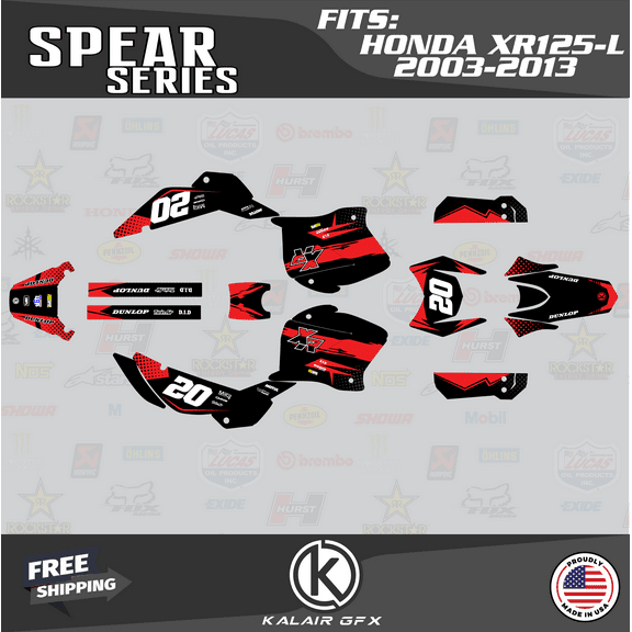 Kalair GFX Graphics Kit for Honda XR125L (2003-2013) Spear Series