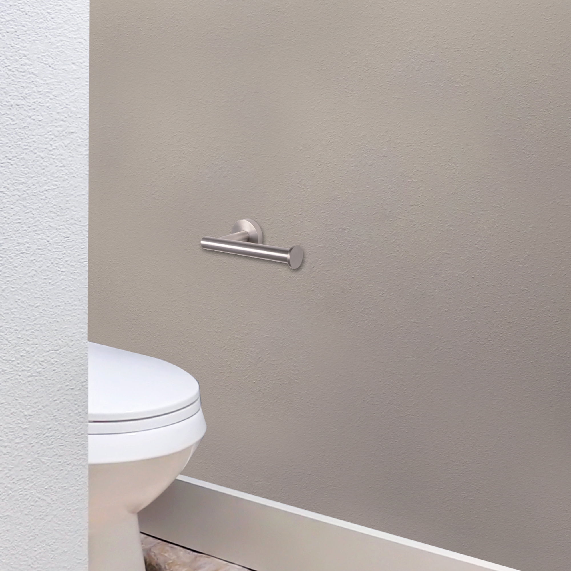 Design House Kelton Wall Mounted Toilet Paper Holder, Satin Nickel