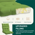 thumbnail image 3 of XXLYY Outdoor High Back Chair Cushions 2-Pack, 44”x22”x4” Waterproof Fade-Resistant Cushions with Ties for Adirondack & Rocking Chairs, 3 of 7