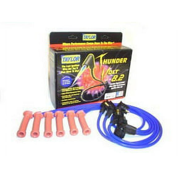 Taylor Wire / Vertex 82637 TAY82637 THUNDERVOLT 8.2 CUSTOM 6 CYL BLUE